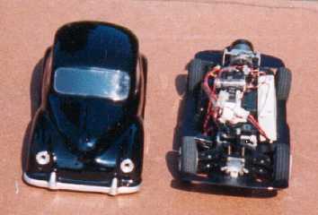 Chassis with the body along side.