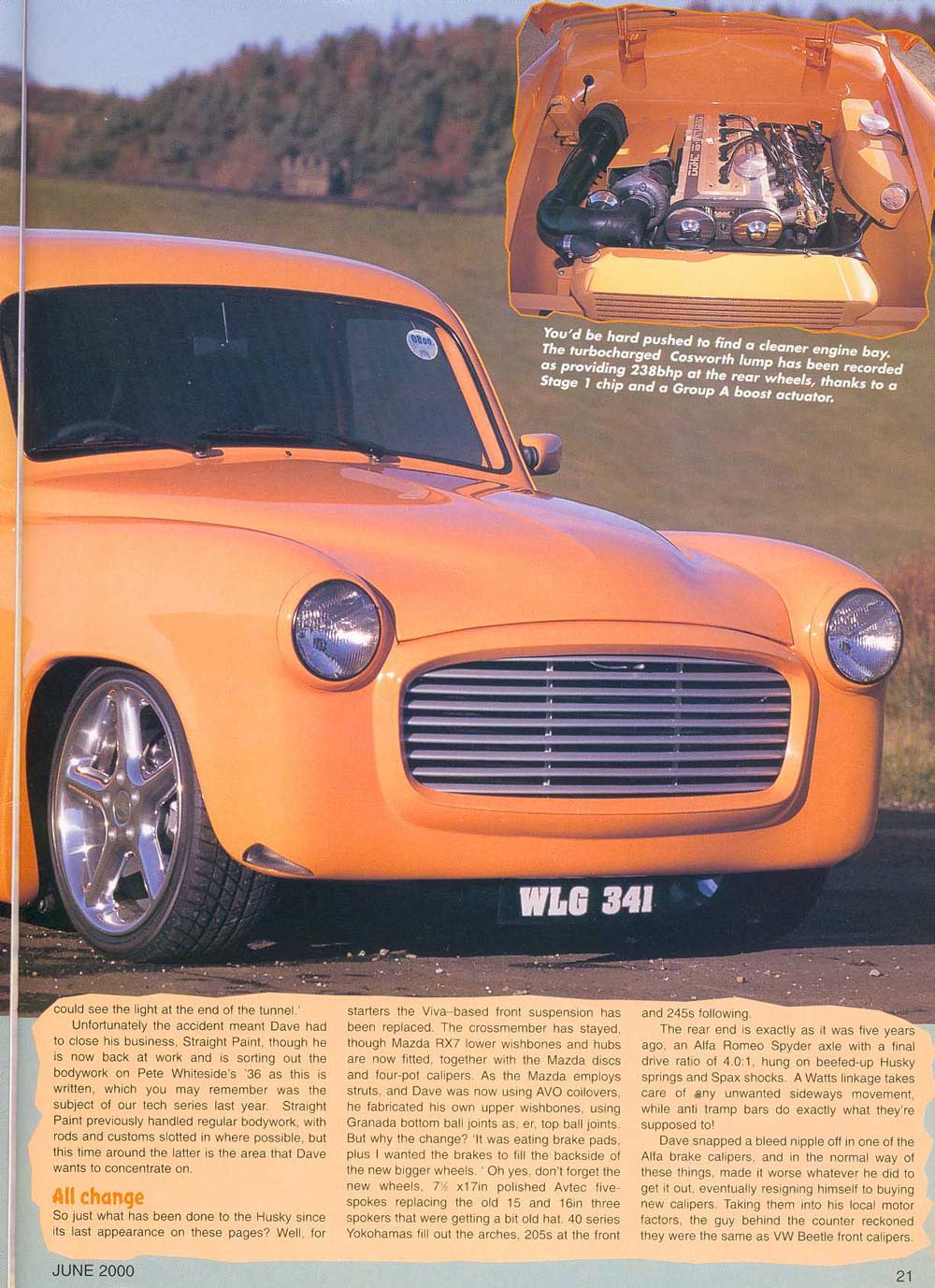 Hillman Husky Rapid Plumbing Custom Car magazine Article Page 2