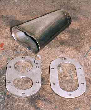 Parts of the flange and collector.