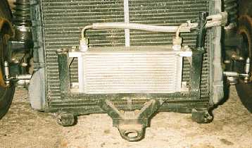 Front mounted oil cooler