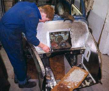 Filling the engine bay