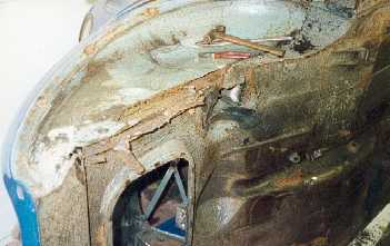 Repairing rear chassis leg
