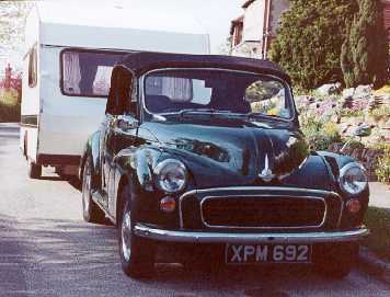 Car towing caravan
