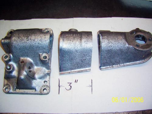 Gear stick extension cut for welding.