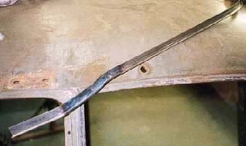New gutter bent from sheet.