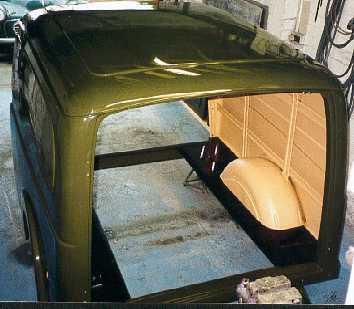 The van back painted.