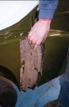 The rubber wing mounting flange.