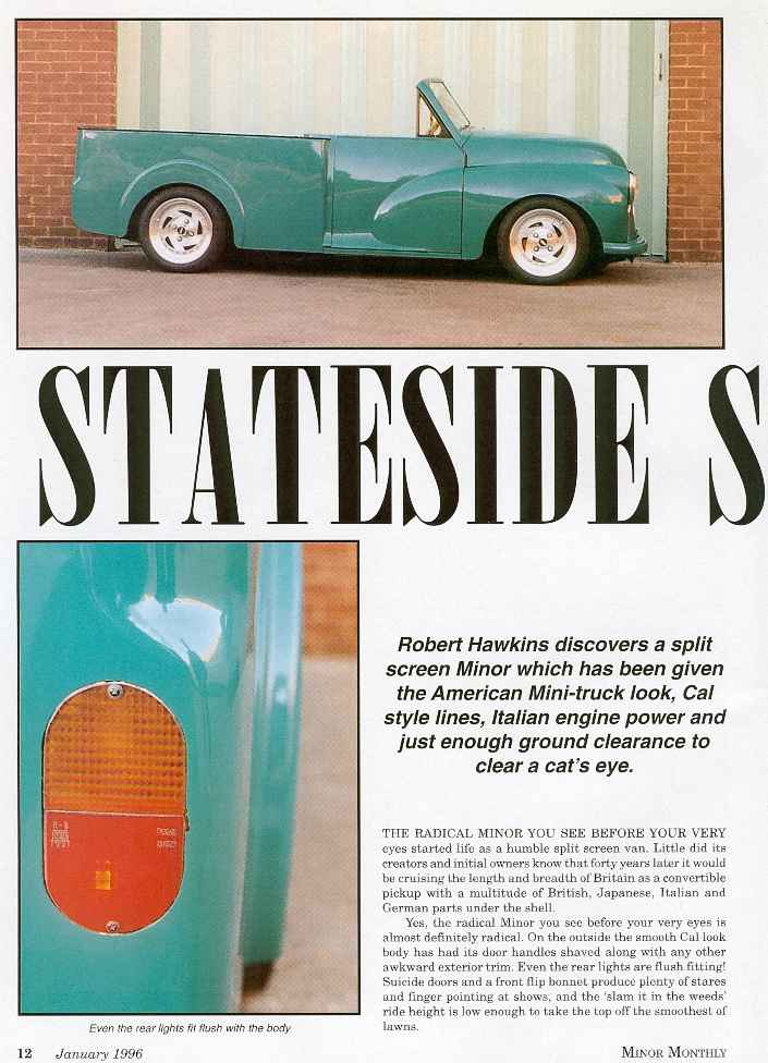 Roadster Pickup Minor Monthly Magazine Article (page 1)
