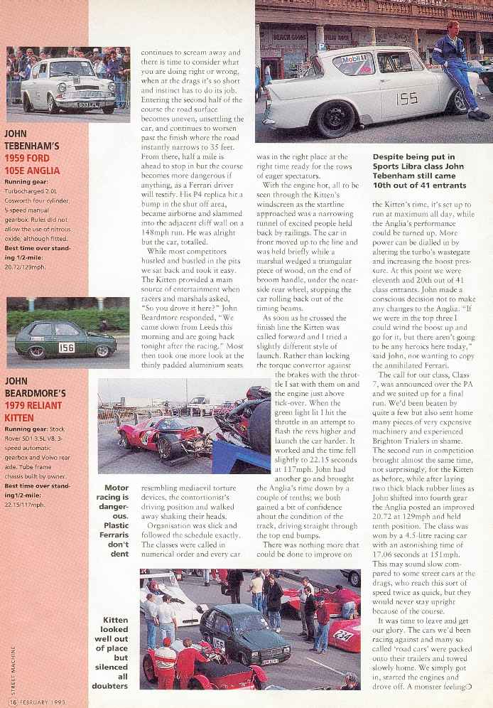 Reliant Kitten Brighton Speed Trials Magazine Article (page 3)