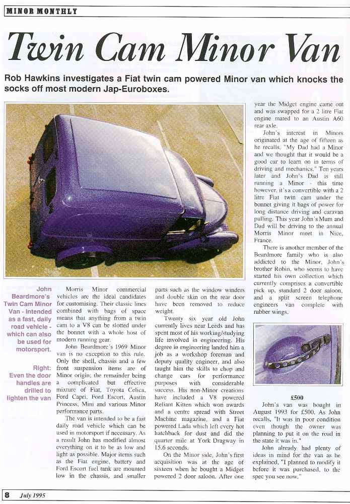 John`s rally van magazine article page 1