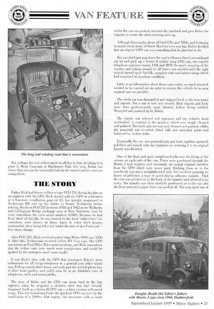 GPO Van Minor Matters Magazine Article (page 2)