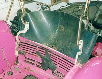 Mocking up the bonnet hinges.