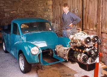 Rebuilt engine about to go in.