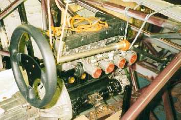 Mocking up the steering column.
