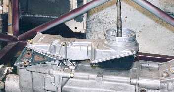 The gearsick extension mounted in position.