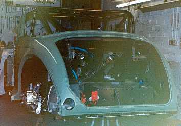 The body work on.