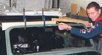 Making The Wood For The Hood Frame.