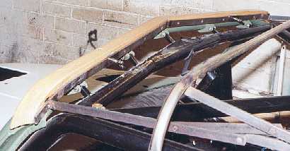 The hood frame.