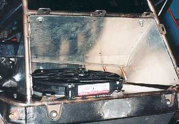 Backside of the radiator duct.