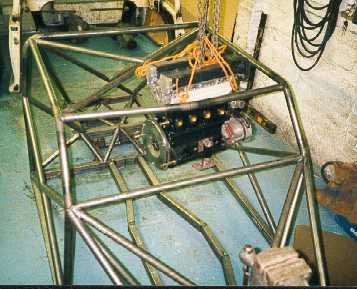 Engine going into the chassis