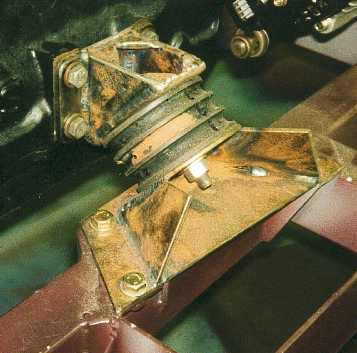 Off side engine mount close up
