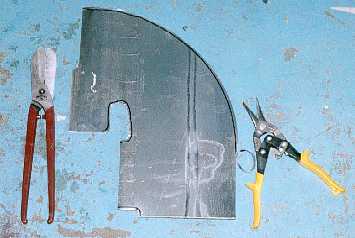 Cutting the aluminium inner wing panel.