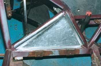 Panel with curved edges.