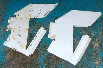 Templates for the pedal box panel.