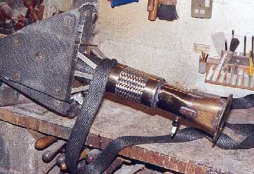 Wrapping the exhaust system.
