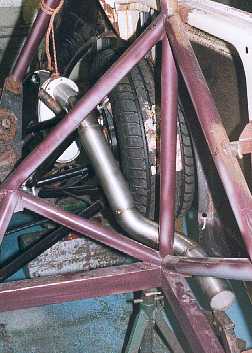 Poorly made rear pipe.