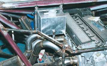 Header tank mounted in position.