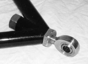Close up of the rear camber adjuster.