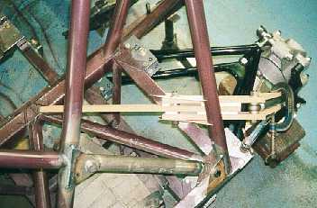 Jig for the rear rocker mounts.