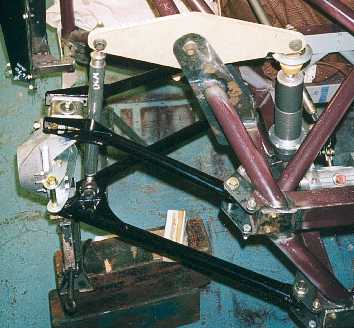 Front rocker and damper mocked up.