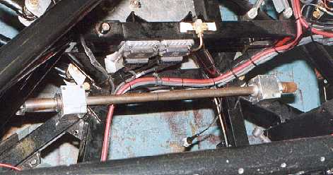 Morris Minor torsion bar used as an anti roll bar.