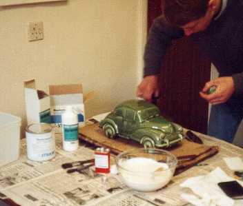Polishing the pot Minor with release agent.
