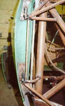 Door hinge in detail