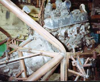 Engine coming out of the chassis