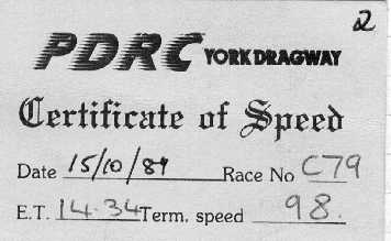 Timing slip for run 2