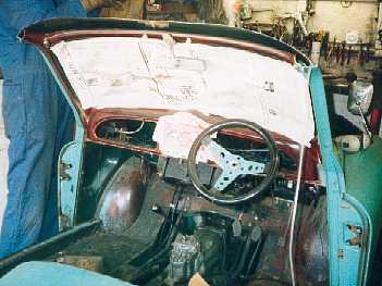Inside cab.